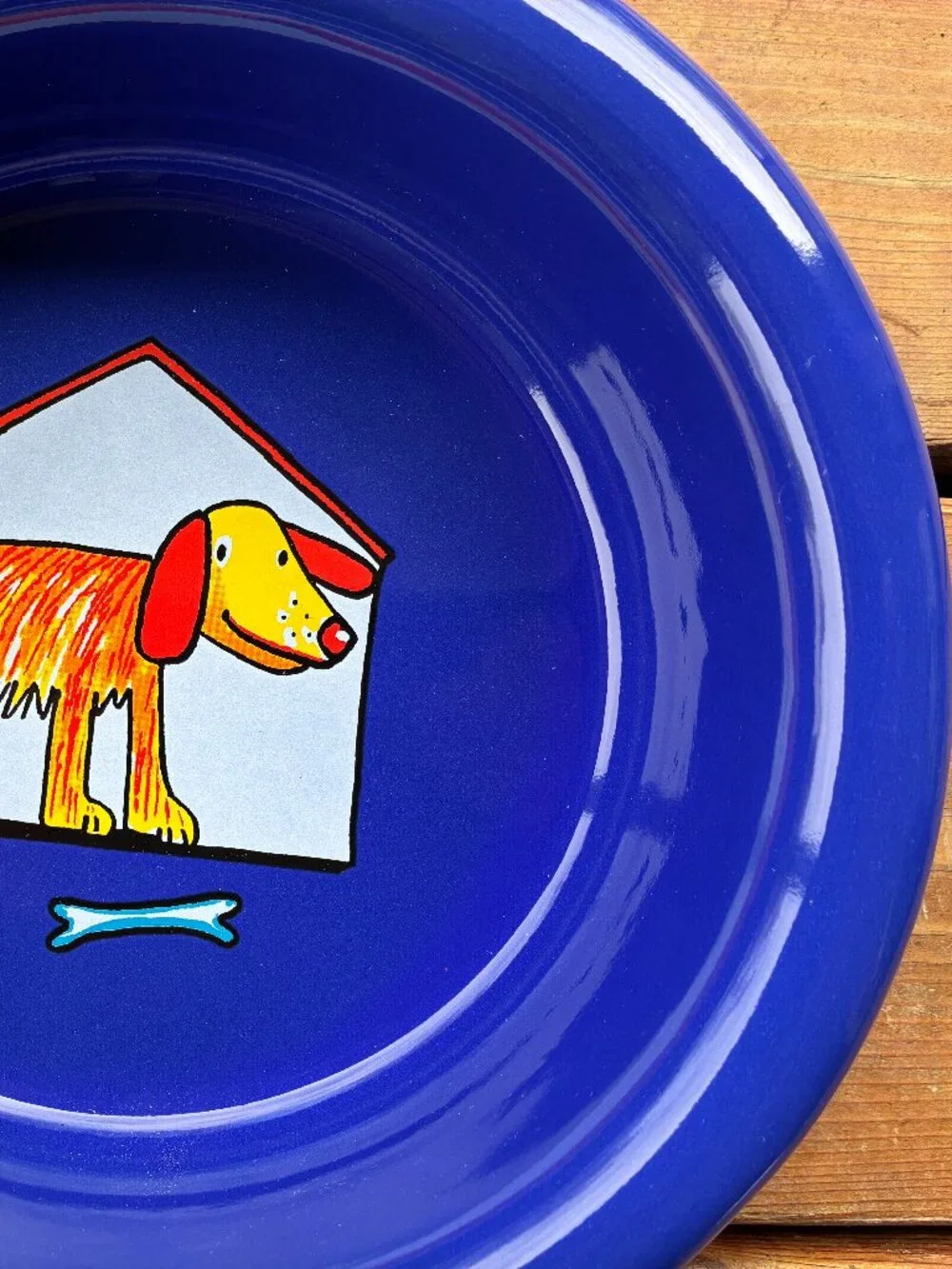 Unique enamelware dog bowls in two sizes imported from Czech Republic